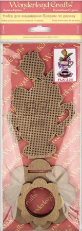 Bead Embroidery Kit Easter Decoration Egg Holder with Flowers, LK-330. Fast DIY Kit ( beads , thread, needle, plywood base included)