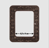 Dark Brown Plywood Embroidery Hoop with Magnetic Holders ( 2.55x3.54 IN)