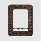 Dark Brown Plywood Embroidery Hoop with Magnetic Holders ( 2.55x3.54 IN)