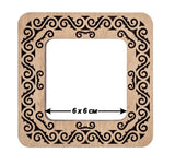 Magnetic Embroidery Hoop: Light Wood Cross Stitch Frame ( 2.4x2.4 IN )
