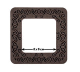 Plywood Embroidery Hoop with Magnetic Holders, for Cross Stitch 2.3x2.3 IN