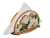 Tissue Holder DIY Bead Embroidery Kit: White Flowers  (6.1x3.5")