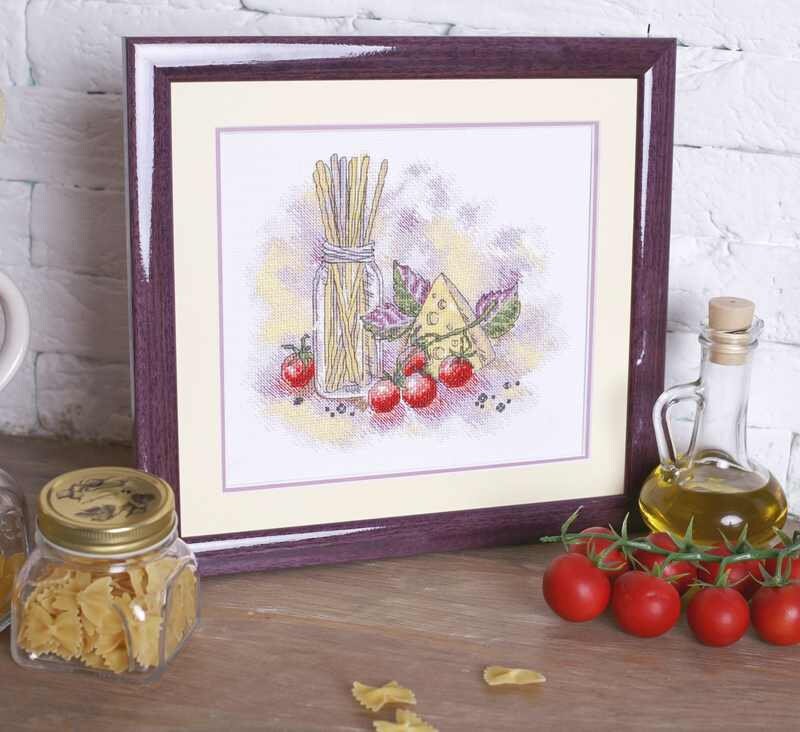 Cross-Stitch Kit, Still life with pasta Iris Design 05217