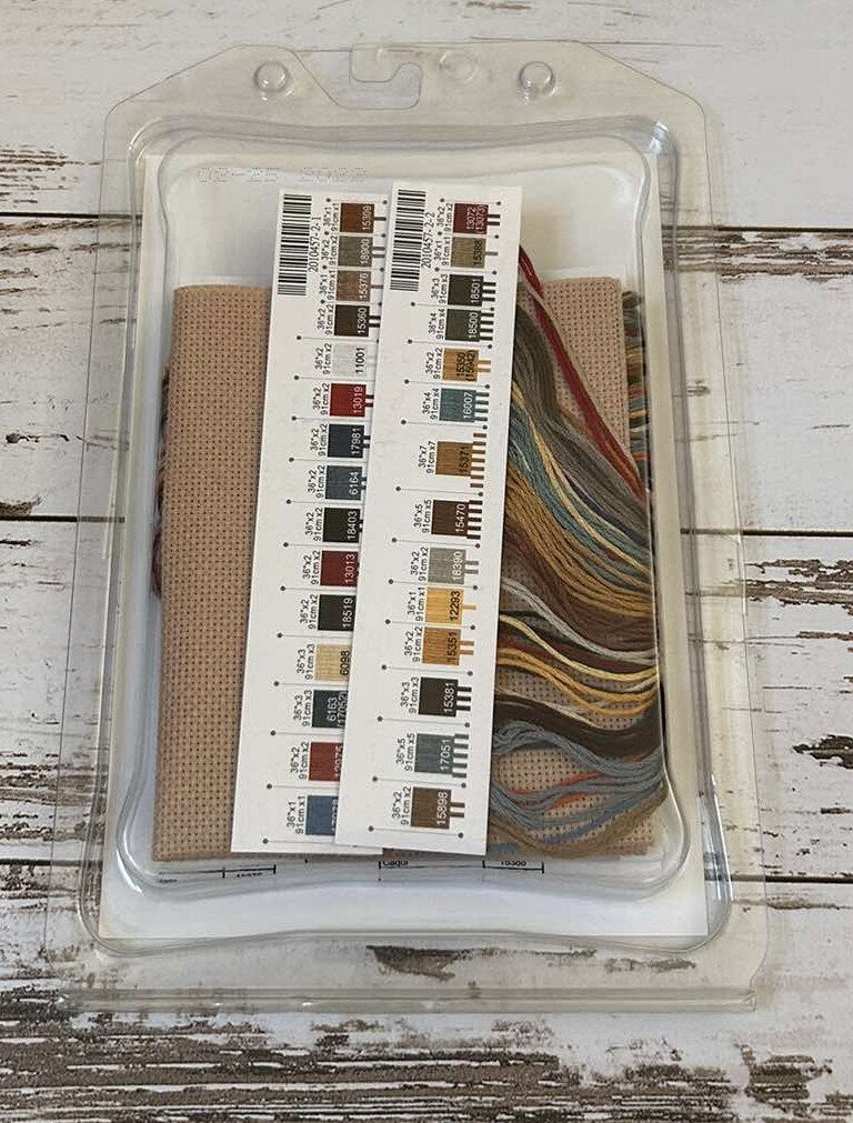 Dimensions Gold Collection Petites Ahoy Bears 6994, Counted Cross Stitch Kit, 18 Count Beige Aida
