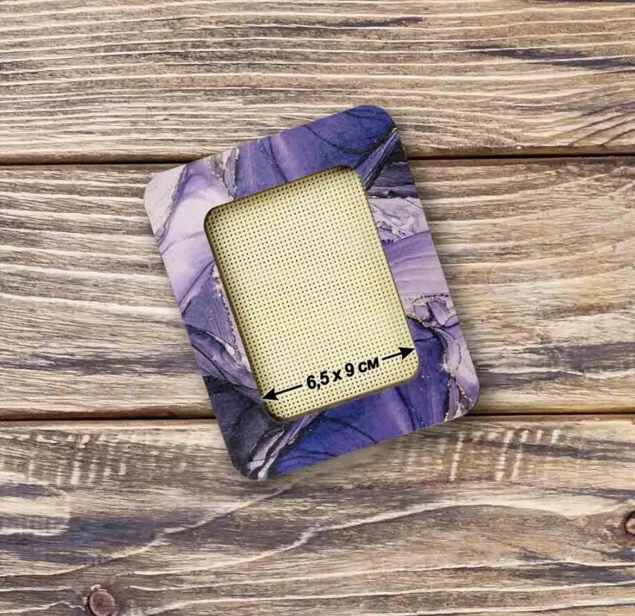 Amethyst Plywood Embroidery Hoop with Magnetic Holders (2.6x3.5 IN)