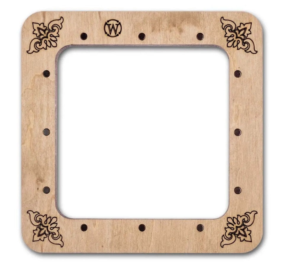 Embroidery Hoop with Magnetic Holders, Marbled Teal, 4x4 IN