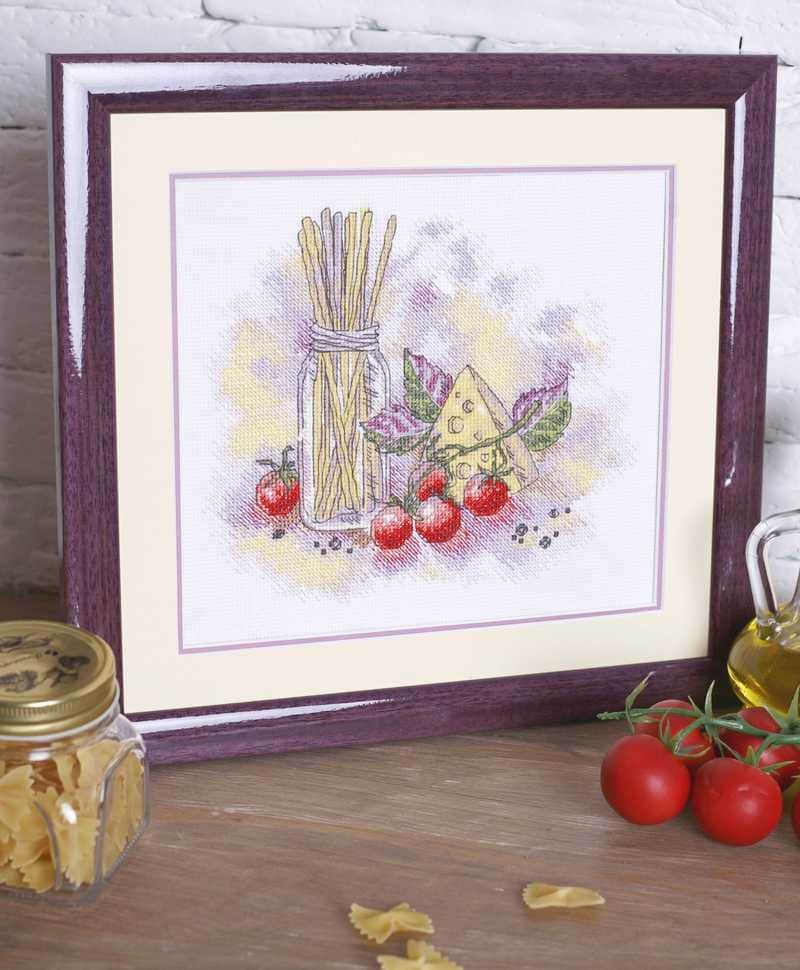 Cross-Stitch Kit, Still life with pasta Iris Design 05217