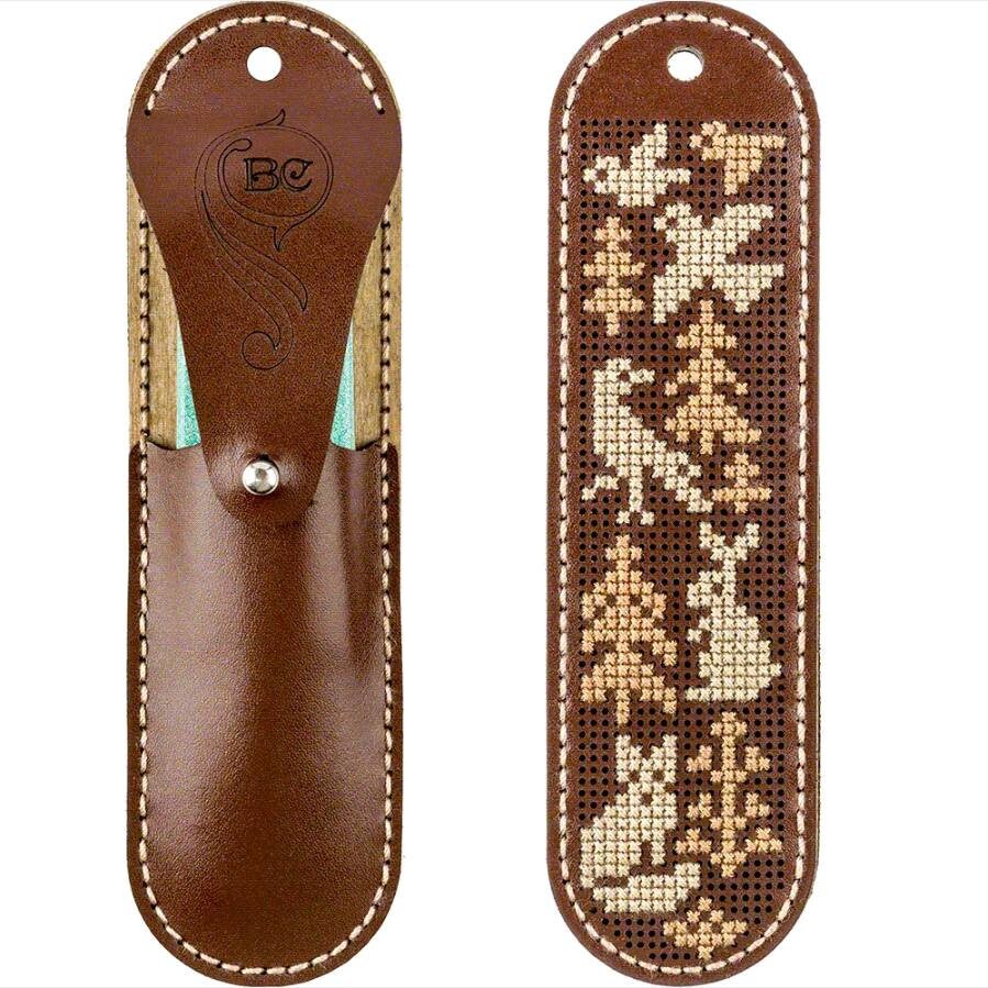 Kit for making a scissor case made from faux leather, 14*4 cm, TL-063