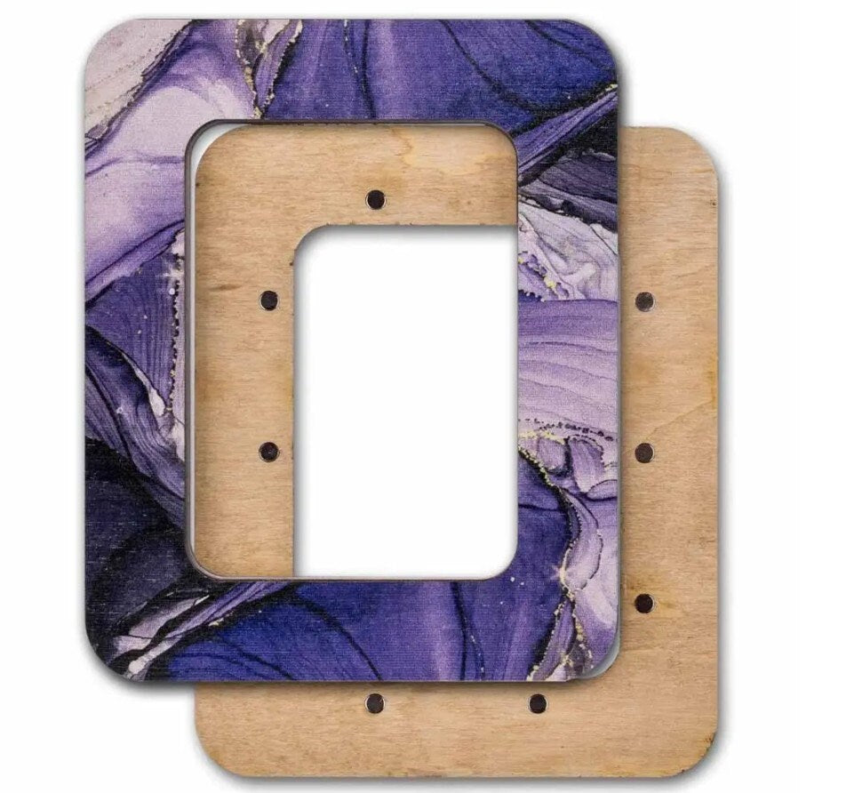 Amethyst Plywood Embroidery Hoop with Magnetic Holders (2.6x3.5 IN)