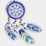 Blue Dream Catcher Bead Embroidery Kit: DIY Craft (3.9"x10")