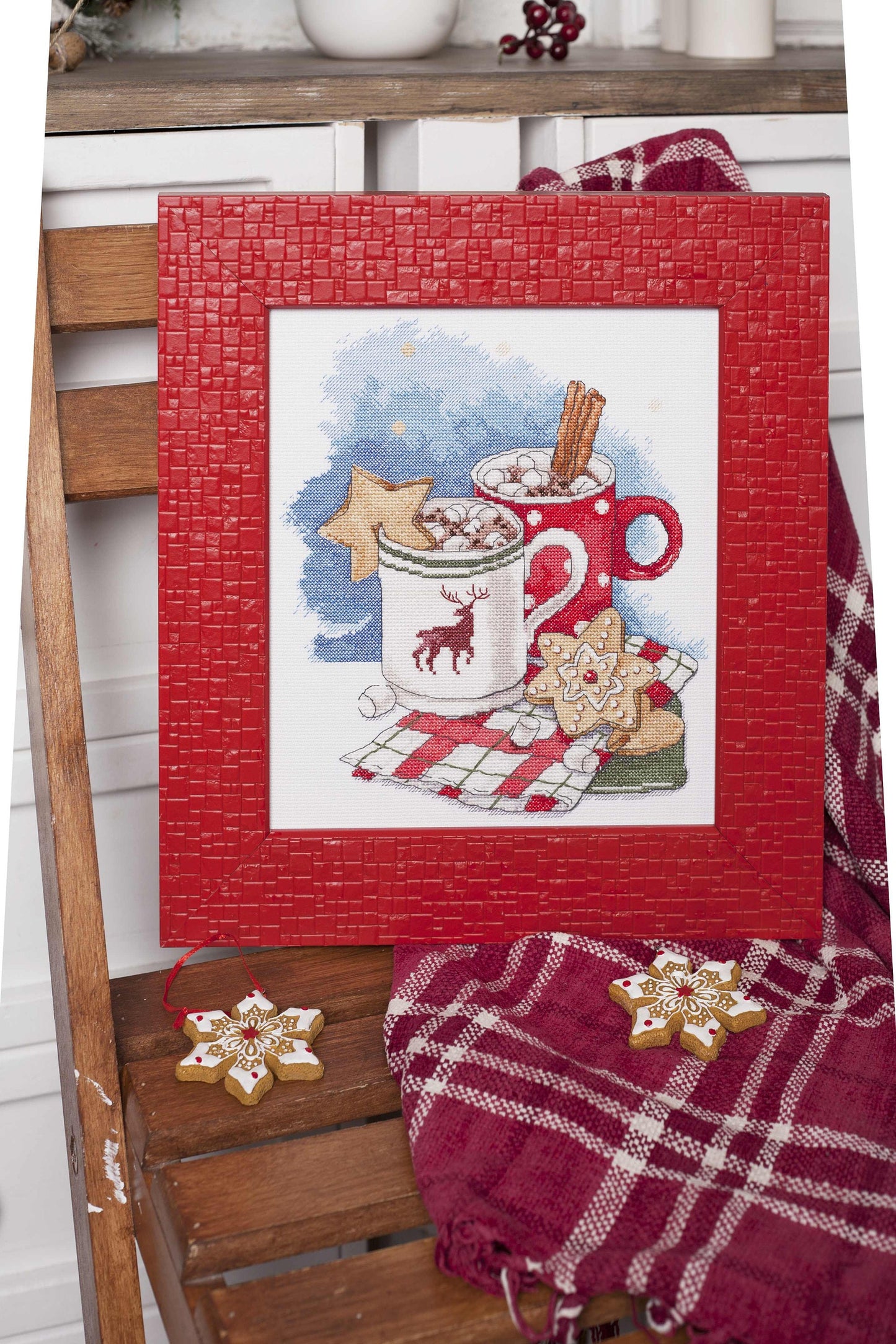 Cross Stitch Kit Coffee for two, Iris Design 05529, DIY Kit