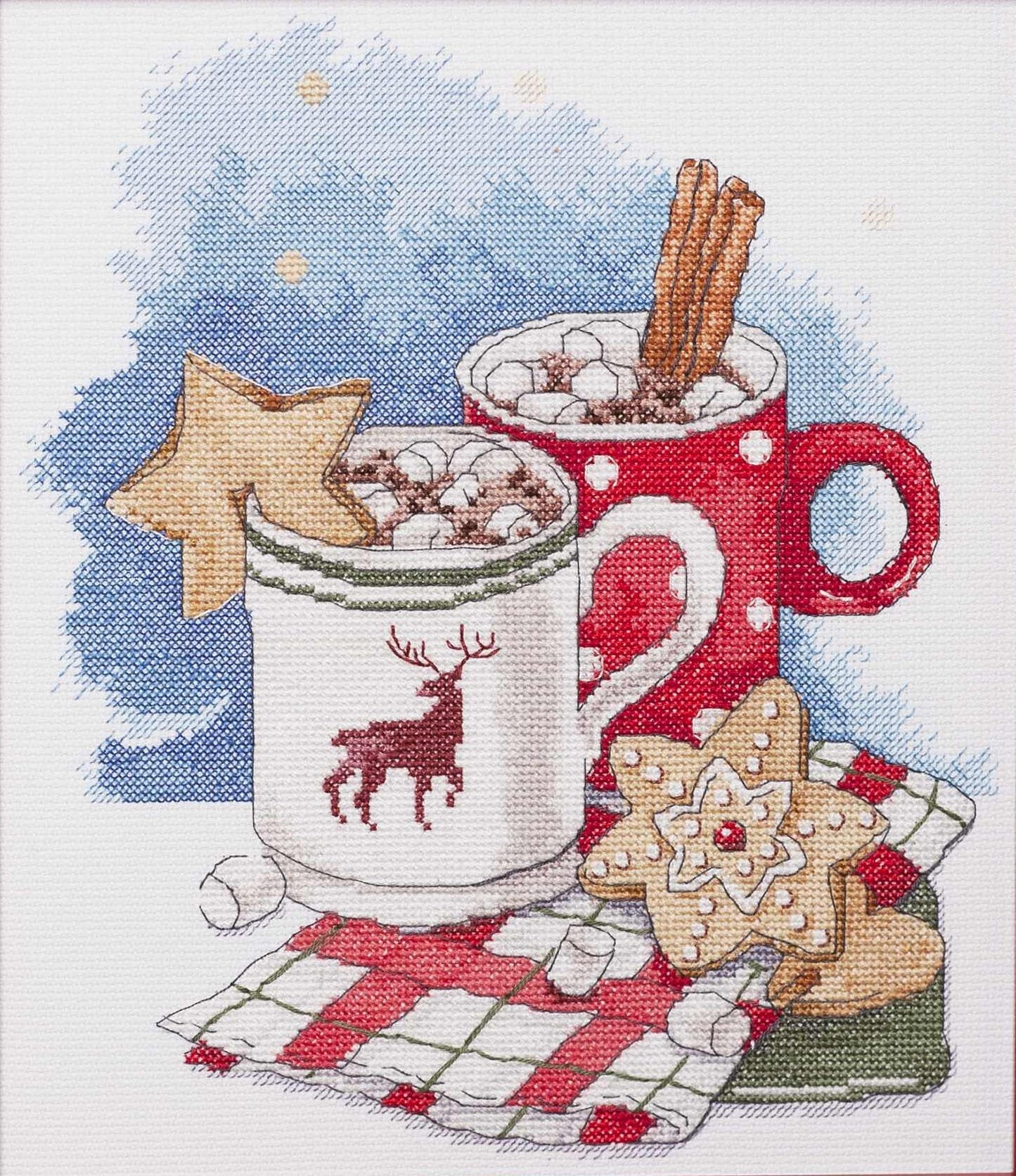 Cross Stitch Kit Coffee for two, Iris Design 05529, DIY Kit