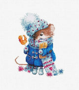 Christmas Mouse, Luca-S Counted Cross Stitch Kit, B1168