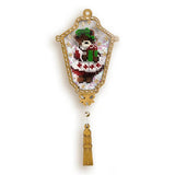 Teddy Bear Christmas Ornament Bead Embroidery Kit: DIY Lantern