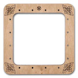 Embroidery wood Hoop with Magnetic Holders (4x4 IN), Marbled Dark Blue