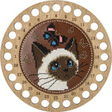 DIY Cat & Butterfly Thread Organizer Kit: Needlework Gift (15x15cm)