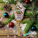 Teddy Bear Christmas Ornament Bead Embroidery Kit: DIY Lantern