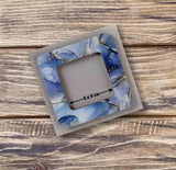 Marbled Dark Blue Embroidery small Hoop with Magnetic Holders  2.4x2.4 IN