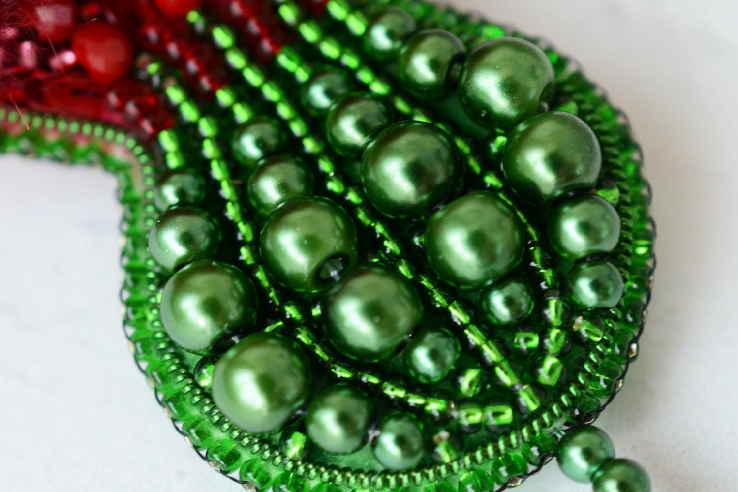 Thistle Seed Beaded Brooch DIY Jewelry Kit, Bead Embroidery