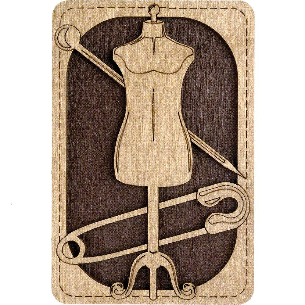 Organizer plywood for needles with magnetic lid, 2.36"x3.5" IN, ZBN-029