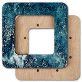 Plywood Embroidery Hoop, Magnetic Holders 5.5x5.5 IN - Celadon Color