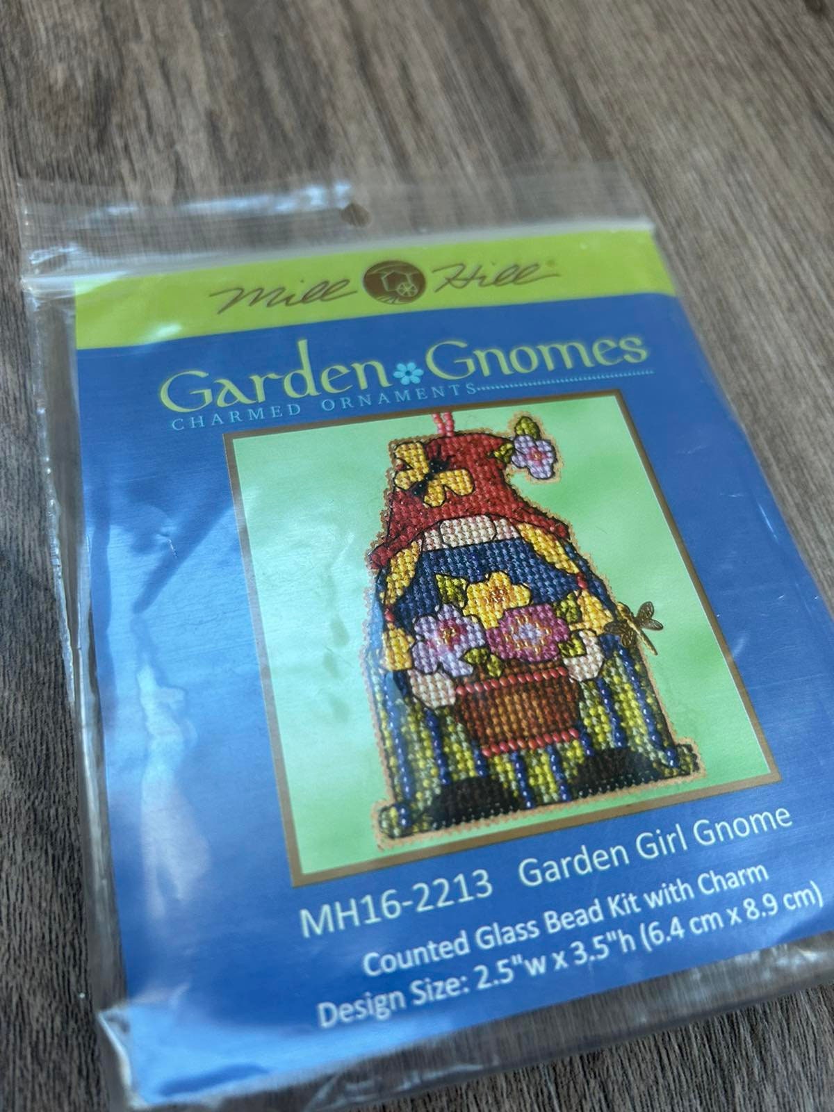Bead embroidery  Kit Garden Girl Gnome, Mill Hill MH16-2213 ( Perforated paper 14ct)