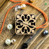 Magnetic needle holder from plywood, 1.2" x 1.2" , MH-080 ( 1 Item)