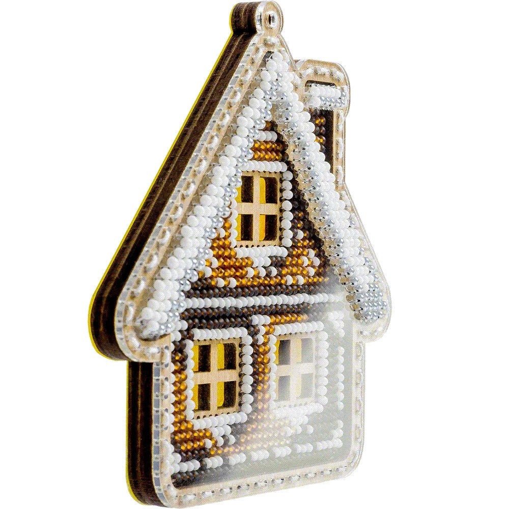 Bead Embroidery Kit Decorative House, LK-376. Fast DIY Kit