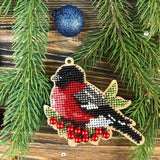 Bead Embroidery Kit Bird, LK-324. Fast DIY Kit ( beads , thread, needle, plywood base included)