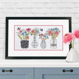 Dimensions Counted Cross Stitch Wildflower Vases 16 Count, 70-35431