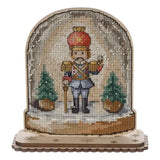 Cross stitch Embroidery Kit with beads on Wood base, Nutcracker, LW-048