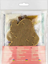 Mushroom House Bead Embroidery Kit on Wood (4"x 4")