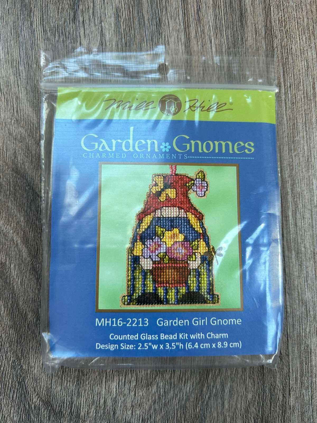 Bead embroidery  Kit Garden Girl Gnome, Mill Hill MH16-2213 ( Perforated paper 14ct)