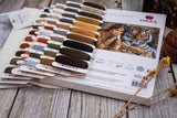 Luca-S Gold Counted Cross Stitch Kit, The Indian Princess and The Royal Tiger- DIY Kit, BU5060