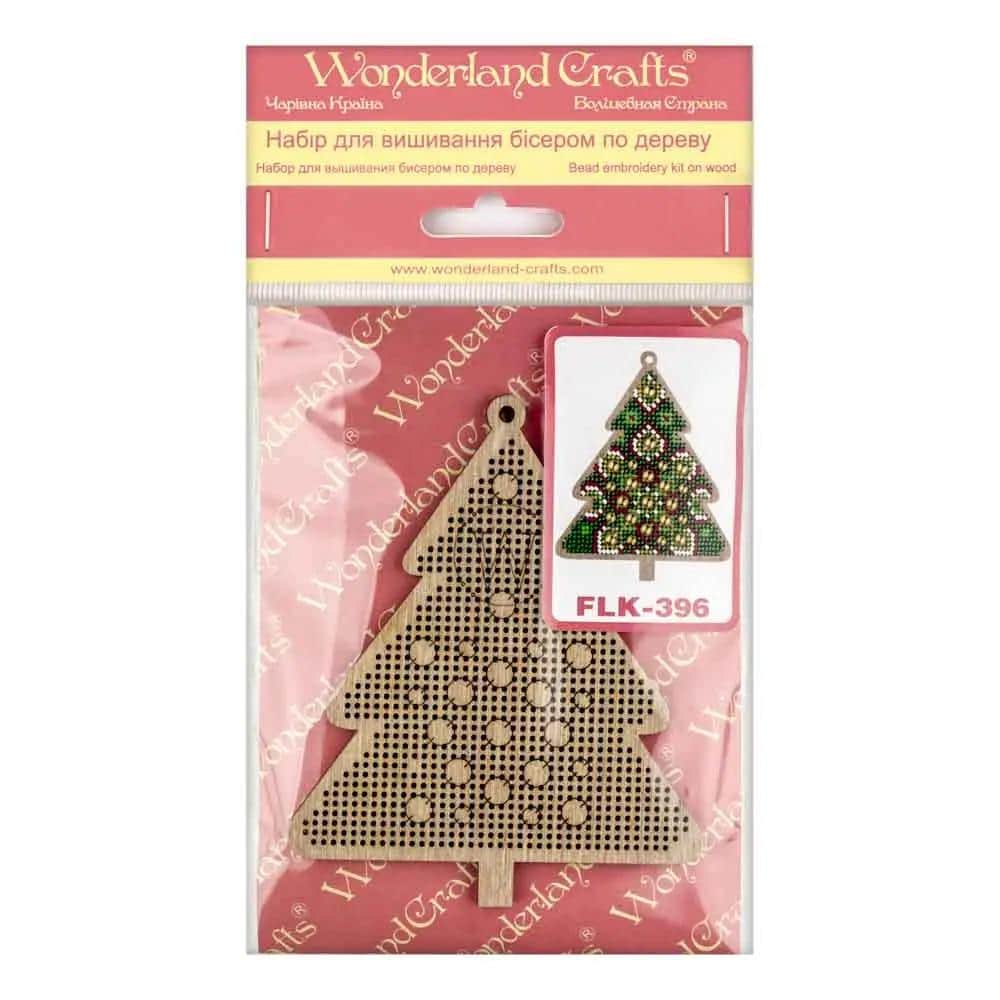 Bead Embroidery Kit on Green Tree, LK-396 ( beads , thread, needle, plywood base included)