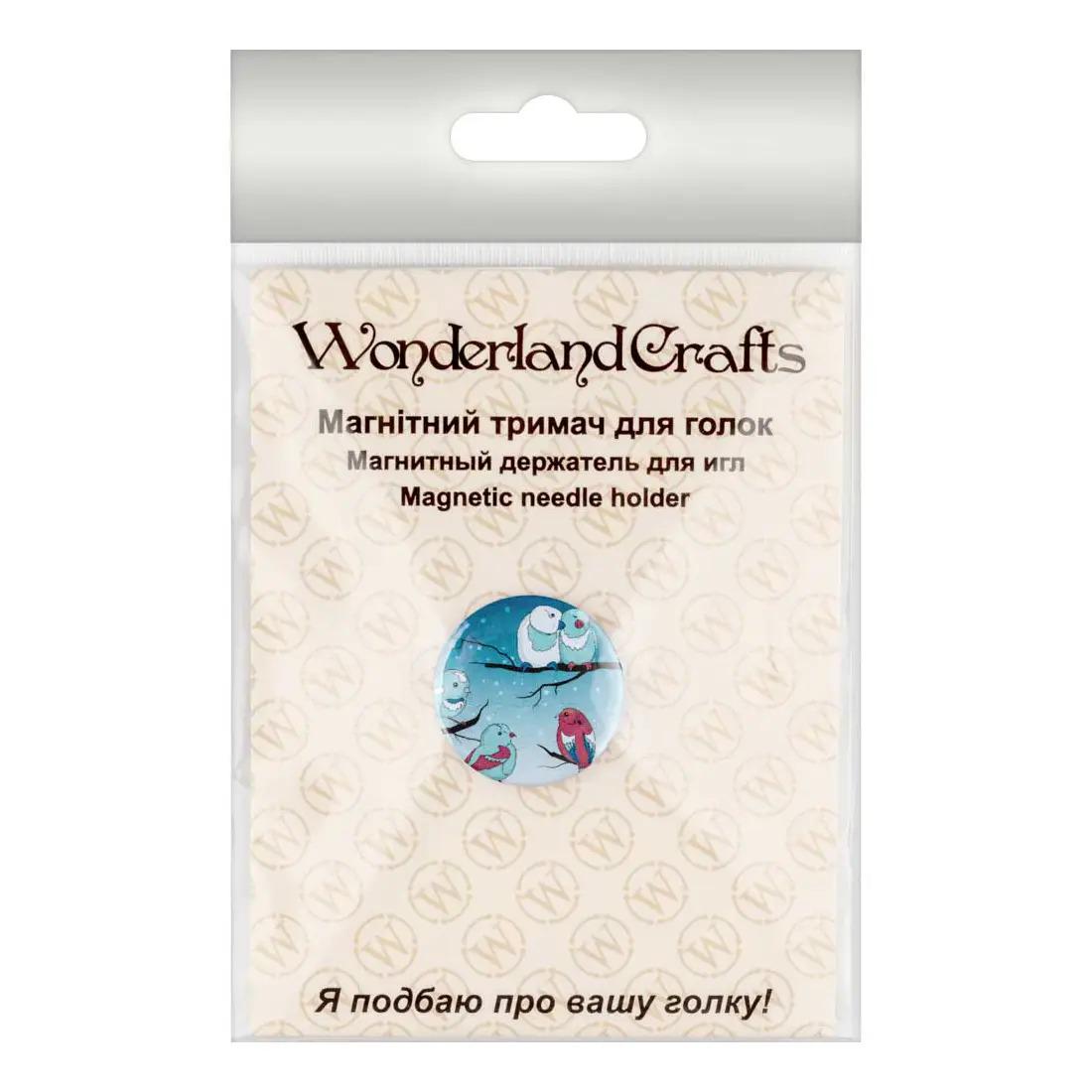 Small Magnetic needle holder winter birds, from steel, 1 IN, MH-199 ( 1 Item)