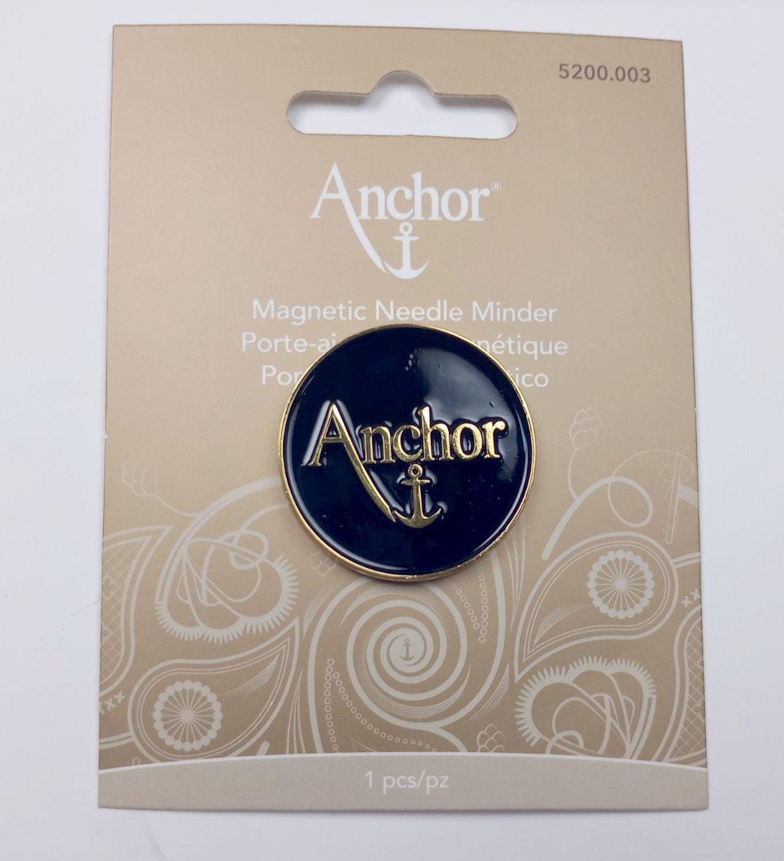 Magnetic Needle Minder – Anchor Logo, Gold & Black Enamel