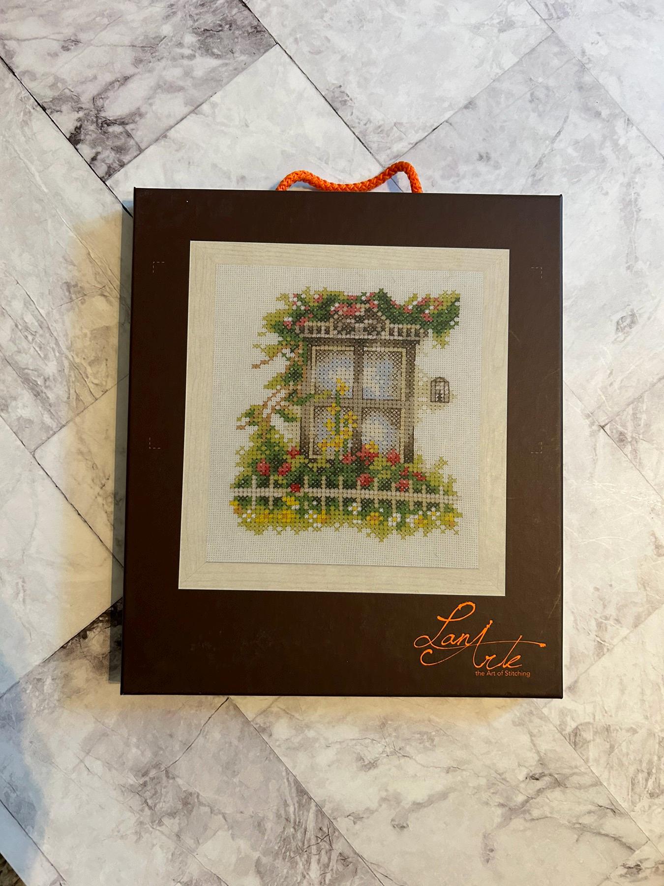 Counted Cross Stitch Kit Lanarte - Window & flowers, PN-0162523 Rare find.