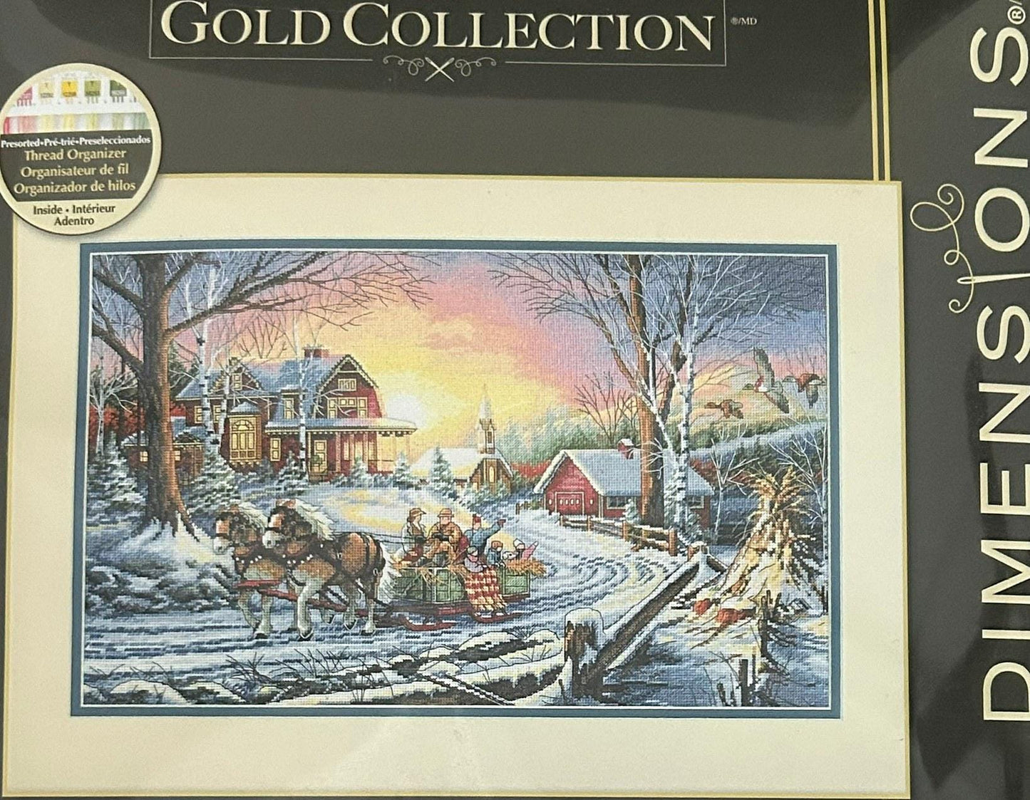 Dimensions Gold Collection Counted Cross Stitch Kit, Pleasures of Winter (Aida 18ct), 35208 Rare find