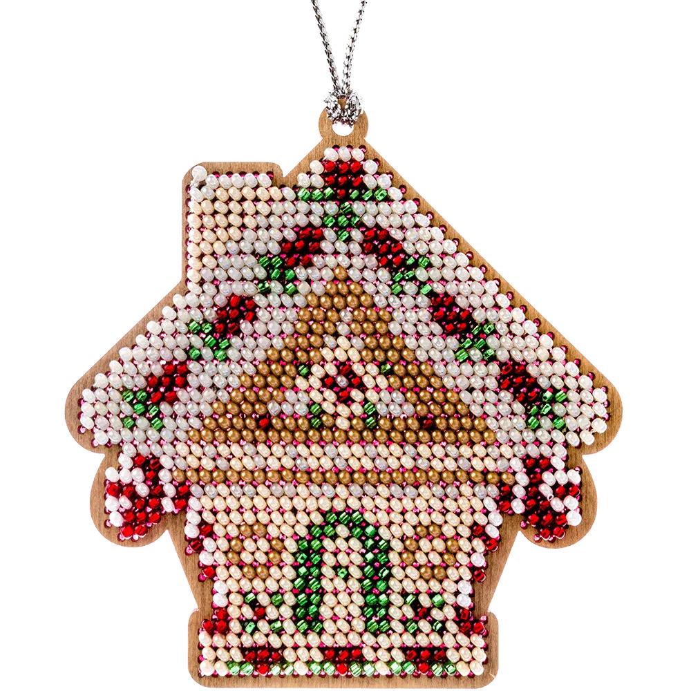 Bead Embroidery Kit – Cozy House Design – Holiday Stitch Craft