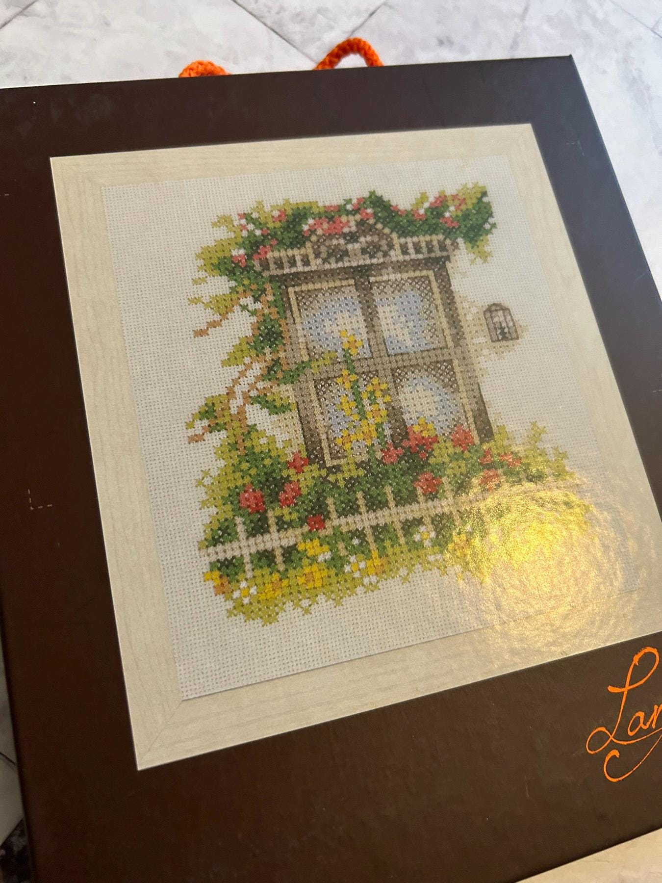 Counted Cross Stitch Kit Lanarte - Window & flowers, PN-0162523 Rare find.