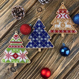 Bead Embroidery Kit on Wood, Ornament Tree, LK-157 ( beads , thread, needle, plywood base included)