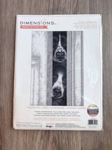 Dimensions Counted Cross Stitch Kit 10"X14", Peeking Pups (14 Count), 70-35400