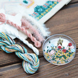 Happy Llama Cross Stitch Kit: Beads, Buttons, Charm - Aida 16ct