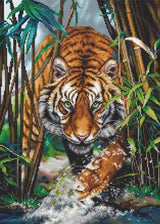 Counted Cross Stitch Kit Luca-S Gold - The Tiger, B2406