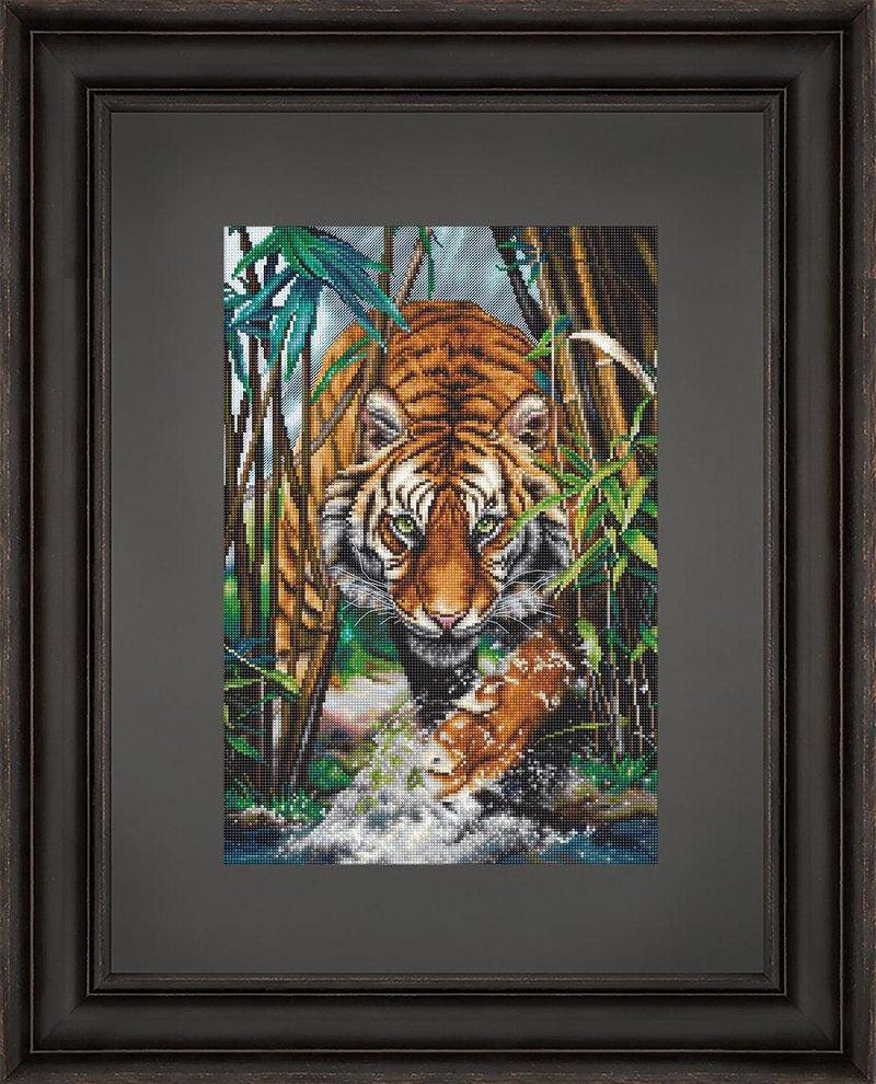 Counted Cross Stitch Kit Luca-S Gold - The Tiger, B2406