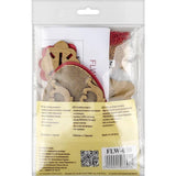 Beaded Easter Egg Cross Stitch Kit: Red & White Ornament, DIY Spring Decor
