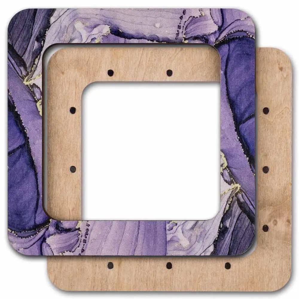 Marbled Purple Embroidery Hoop with Magnetic Holders - 4x4 IN