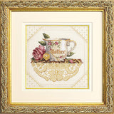 Dimensions Gold Collection Petites Mother 6709, Counted Cross Stitch Kit, 18 Count Ivory Aida