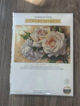 White Roses Cross Stitch Kit: Dimensions Gold Collection (16"x11")